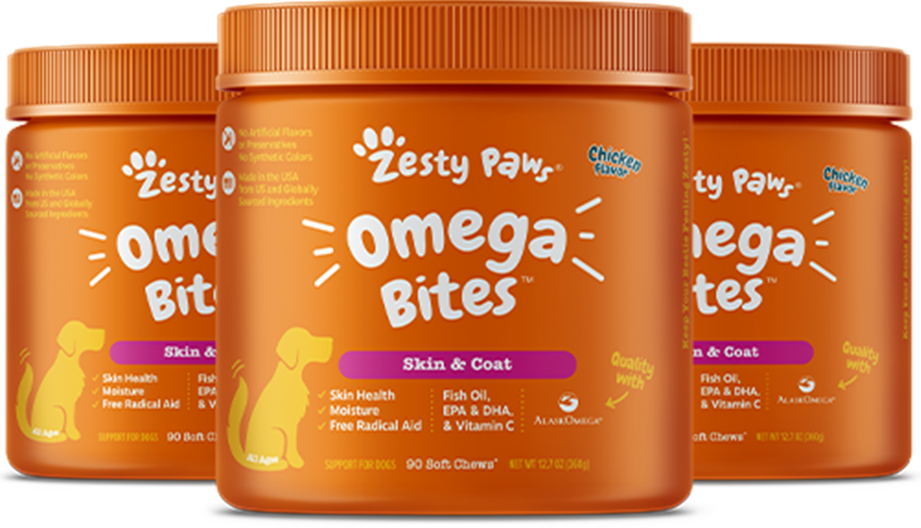 Zesty Paws Omega Bites Skin & Coat Support